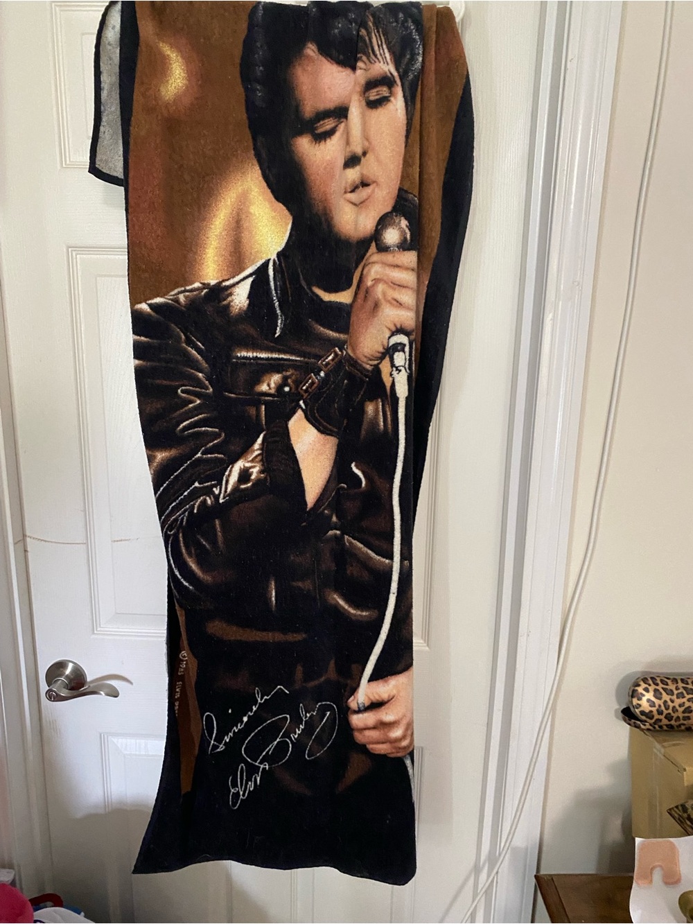 Black and Brown Iconic Portrait Beach Towel - Signature Design